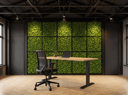 Verstelbaar Bureau Vamo T-poot 140x80cm Zwart Natuur eiken