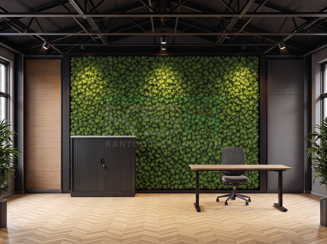 Roldeurkast Zwart 135 x 120 x 43 cm Met topblad Oxyd