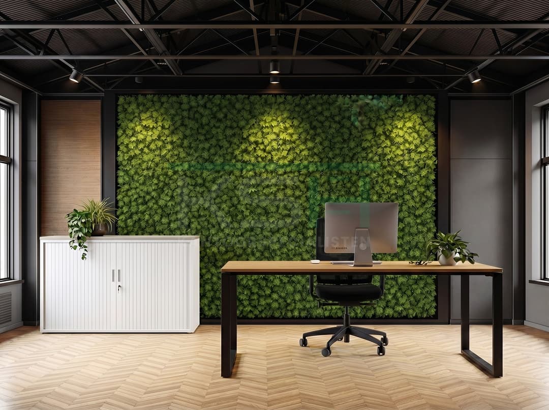 Roldeurkast Wit 72 x 120 x 43 cm Met topblad Midden eiken