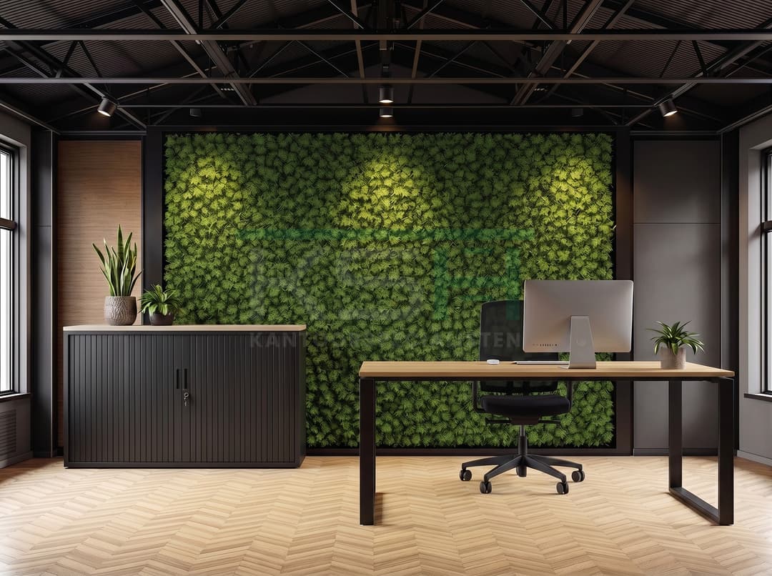 Roldeurkast Zwart 72 x 120 x 43 cm Met topblad Midden eiken