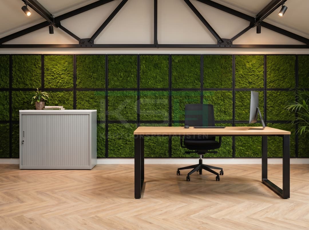 Roldeurkast Aluminium 72 x 80 x 43 cm Met topblad Wit
