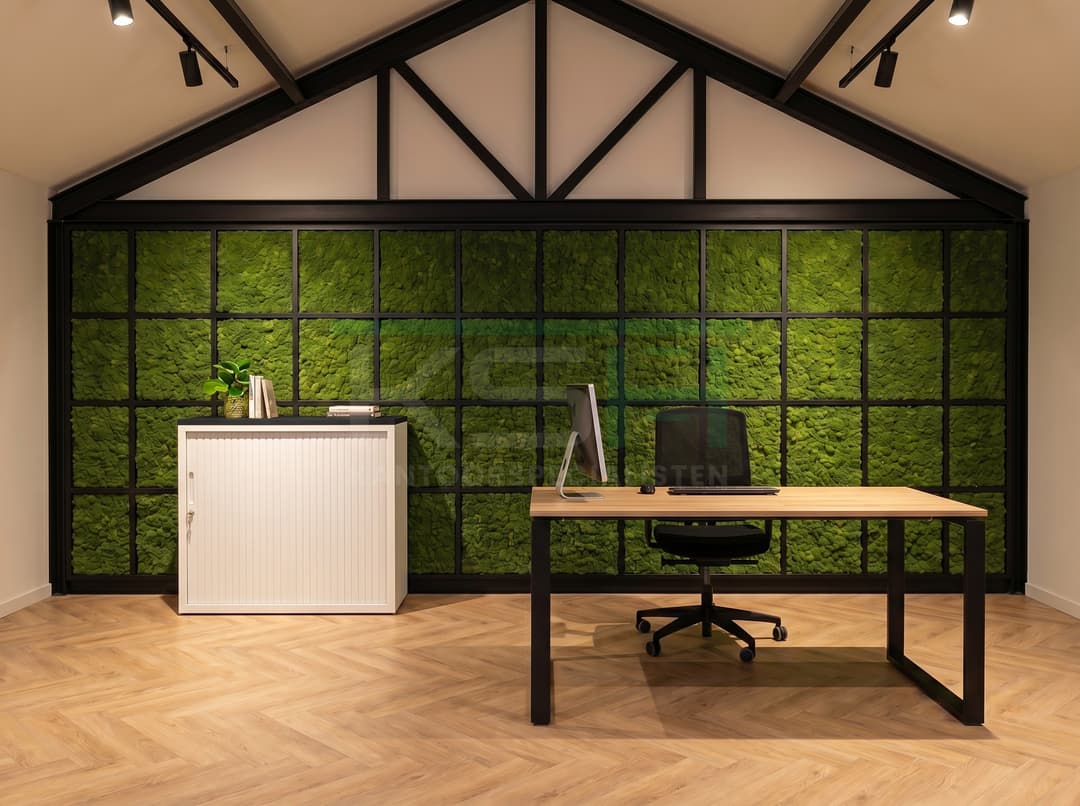 Roldeurkast Wit 72 x 80 x 43 cm Met topblad Zwart
