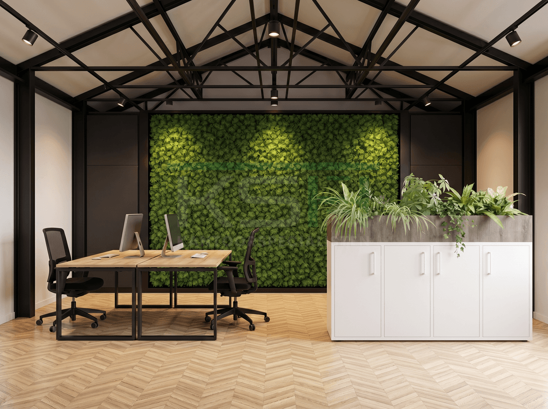 Opbergkast Wit 77 x 164 x 40 cm Met Bruin eiken Plantenbak