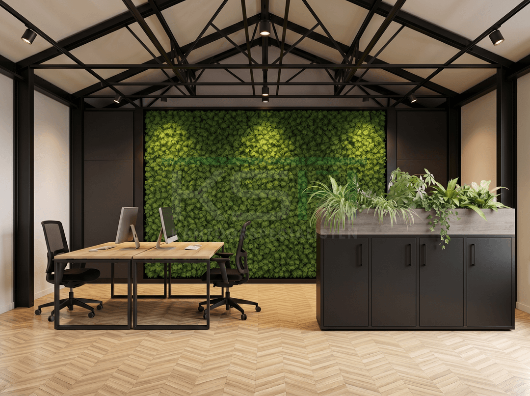 Opbergkast Zwart 77 x 164 x 40 cm Met Bruin eiken Plantenbak