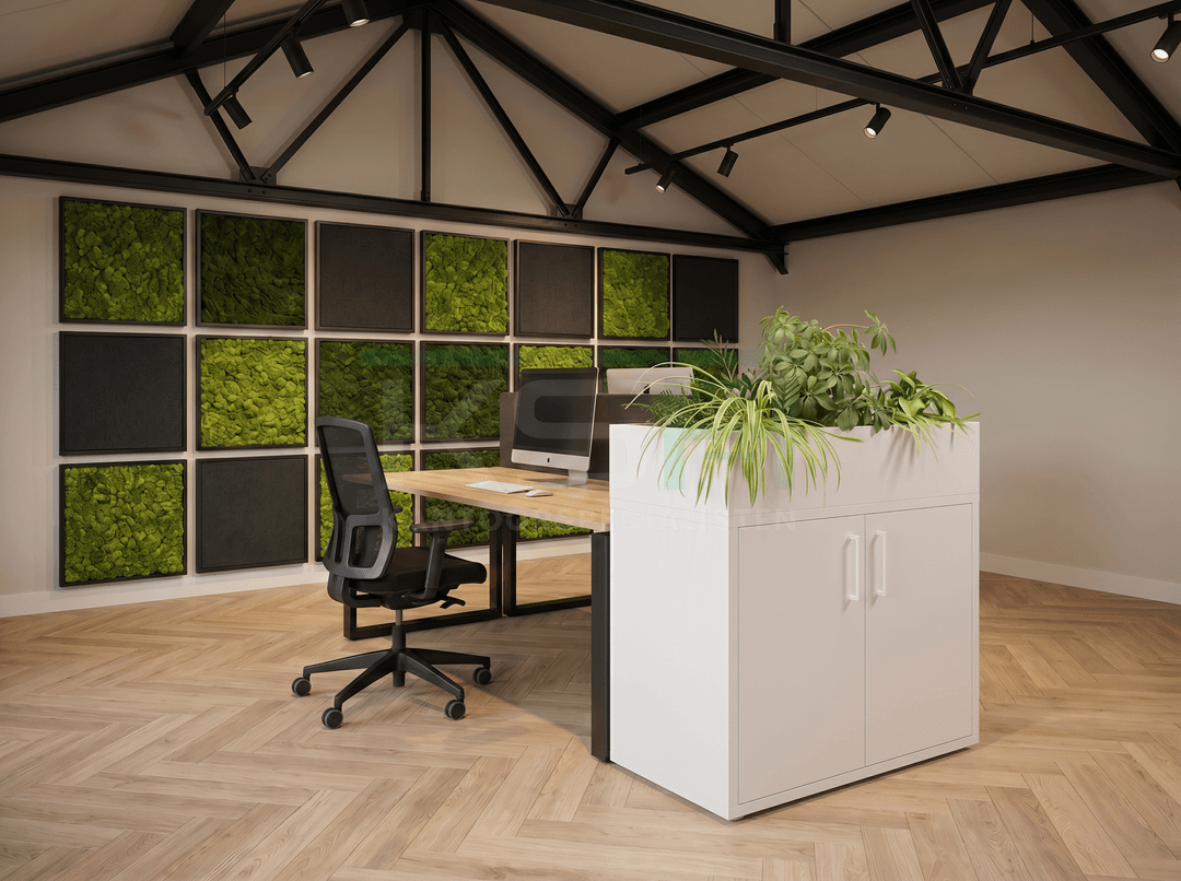 Opbergkast Wit 77 x 82 x 40 cm Met Wit Plantenbak