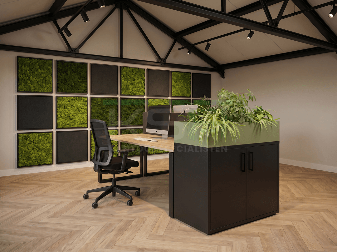 Opbergkast Zwart 77 x 82 x 40 cm Met Pine Plantenbak