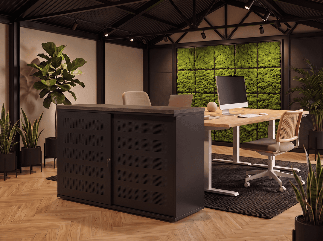 Schuifdeurkast Zwart 100 x 166 x 40 cm Met topblad Bruin eiken