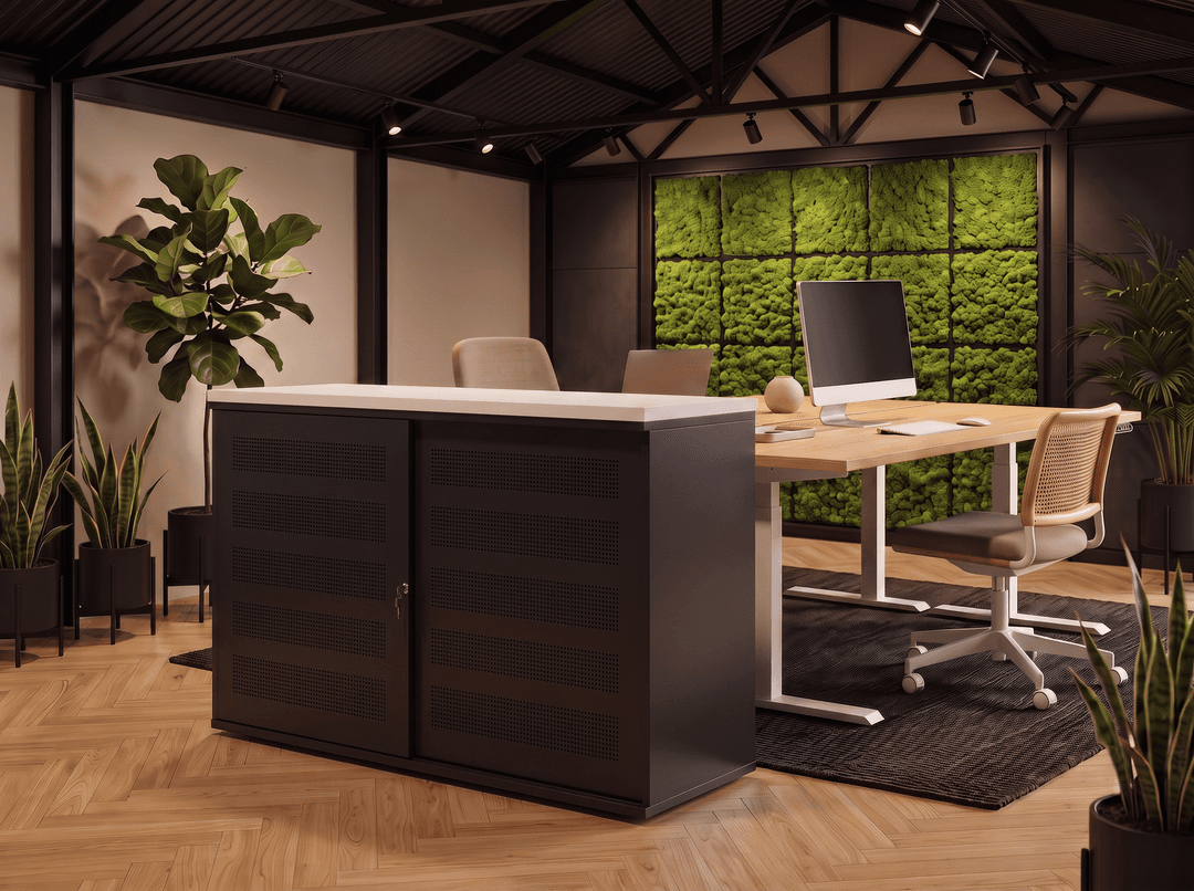 Schuifdeurkast Zwart 100 x 166 x 40 cm Met topblad Wit