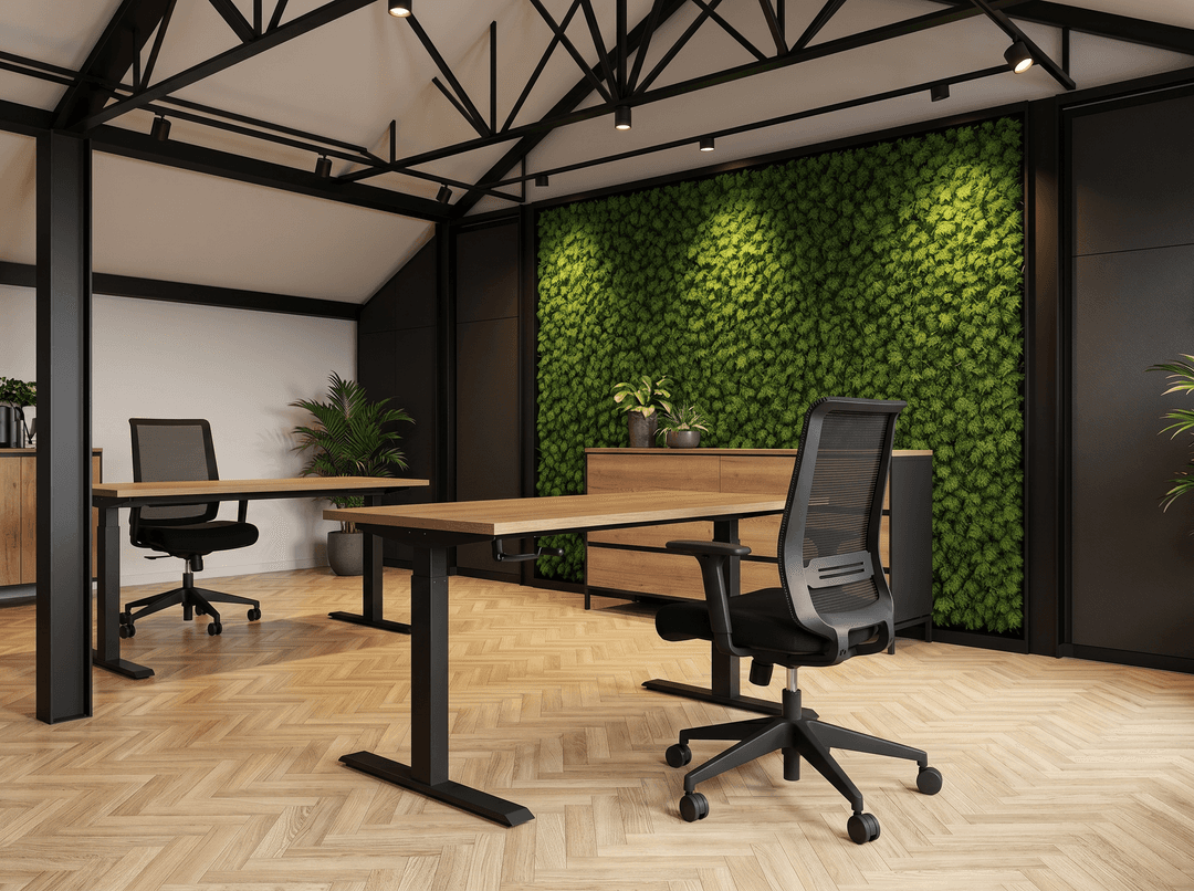 Ergonomische bureaustoel 'Boston' – Zwart, Harde wielen voor zachte ondergrond