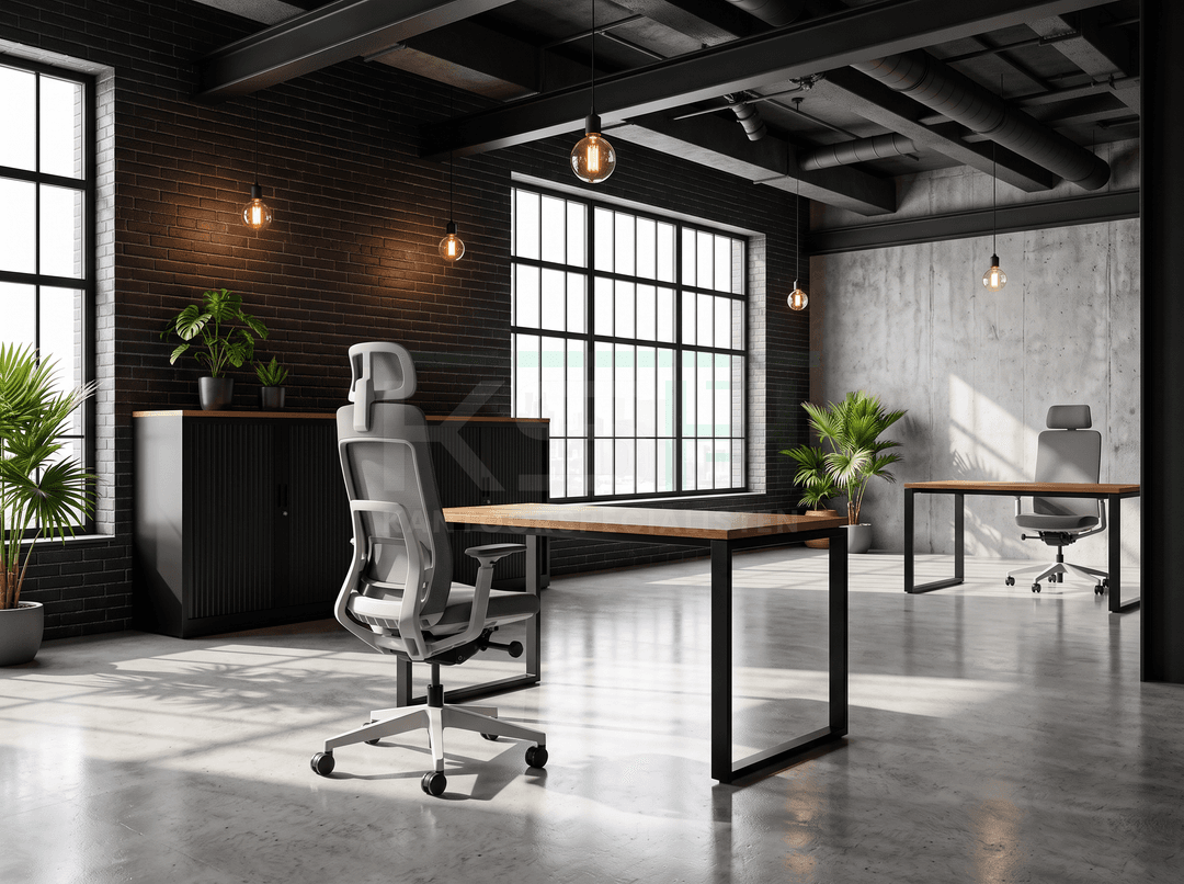 Ergonomische bureaustoel 'Milo' – Lichtgrijs met hoofdsteun