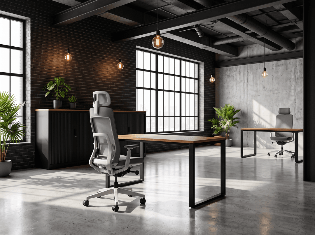 Ergonomische bureaustoel 'Milo' – Lichtgrijs met hoofdsteun