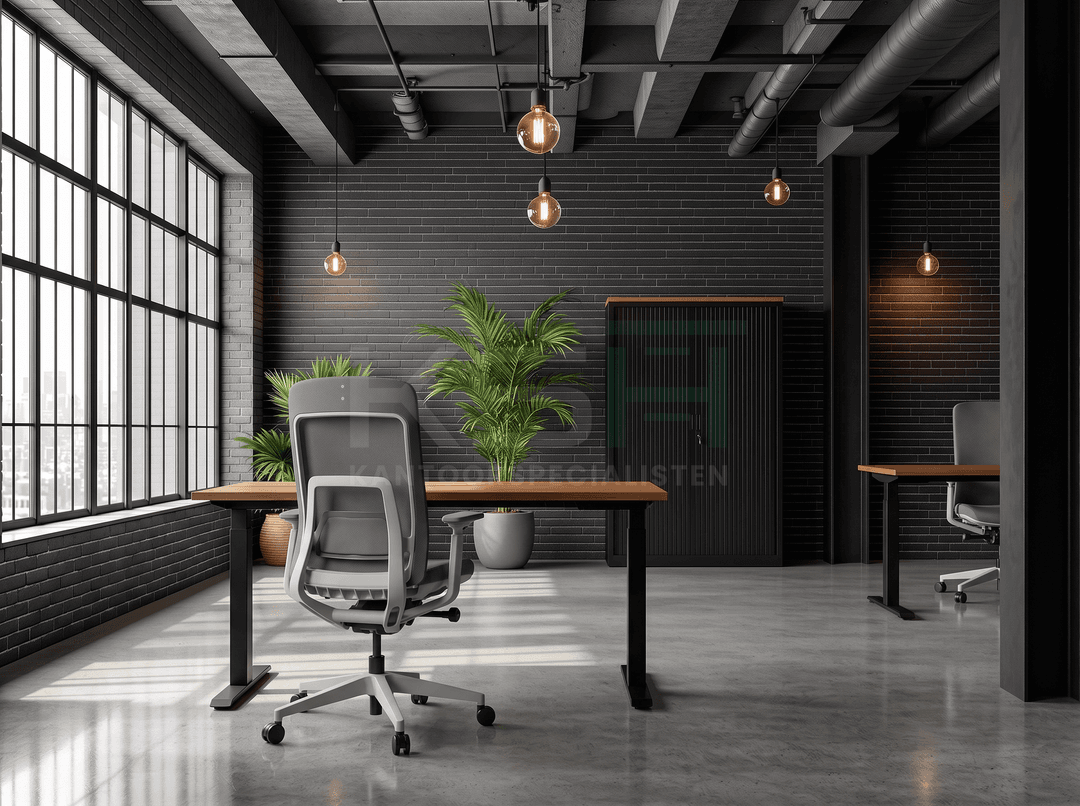 Ergonomische bureaustoel 'Milo' – Lichtgrijs zonder hoofdsteun