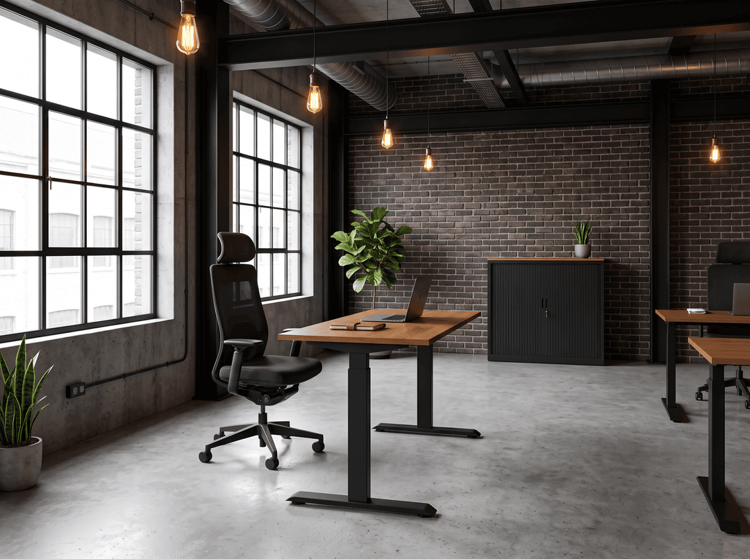 Ergonomische bureaustoel 'Milo' – Zwart met hoofdsteun