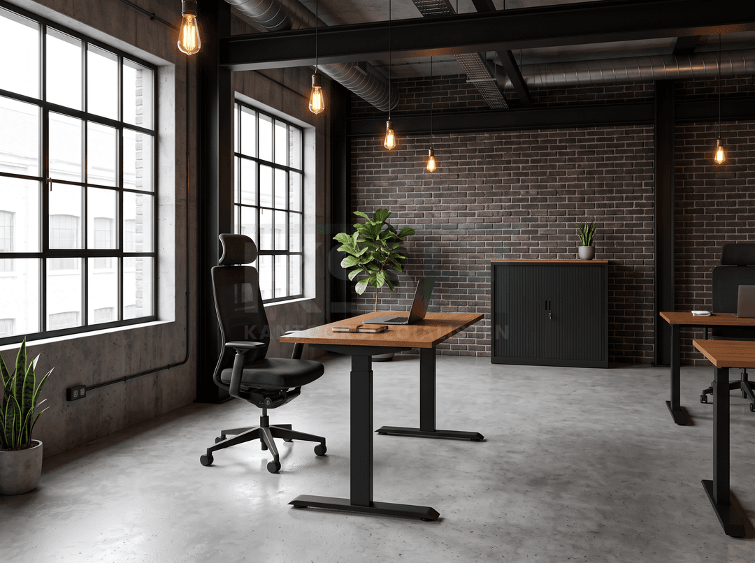 Ergonomische bureaustoel 'Milo' – Zwart met hoofdsteun