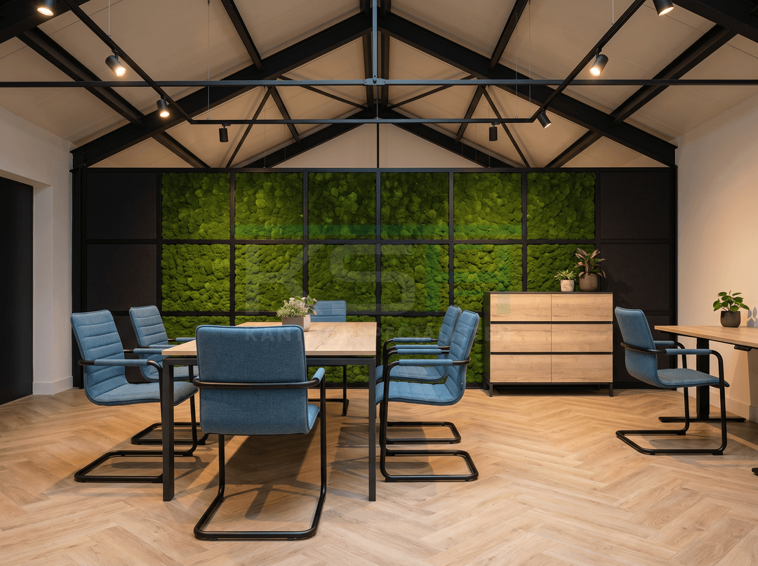 Vergaderstoel 'Rome Wolvilt' – Zwart, Blauw