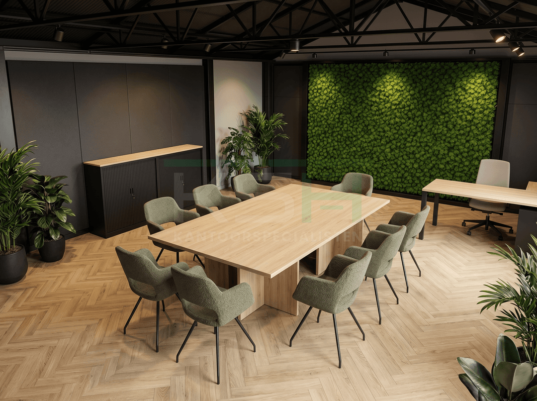 Vergaderstoel 'Oslo' – Groen, 4-poots