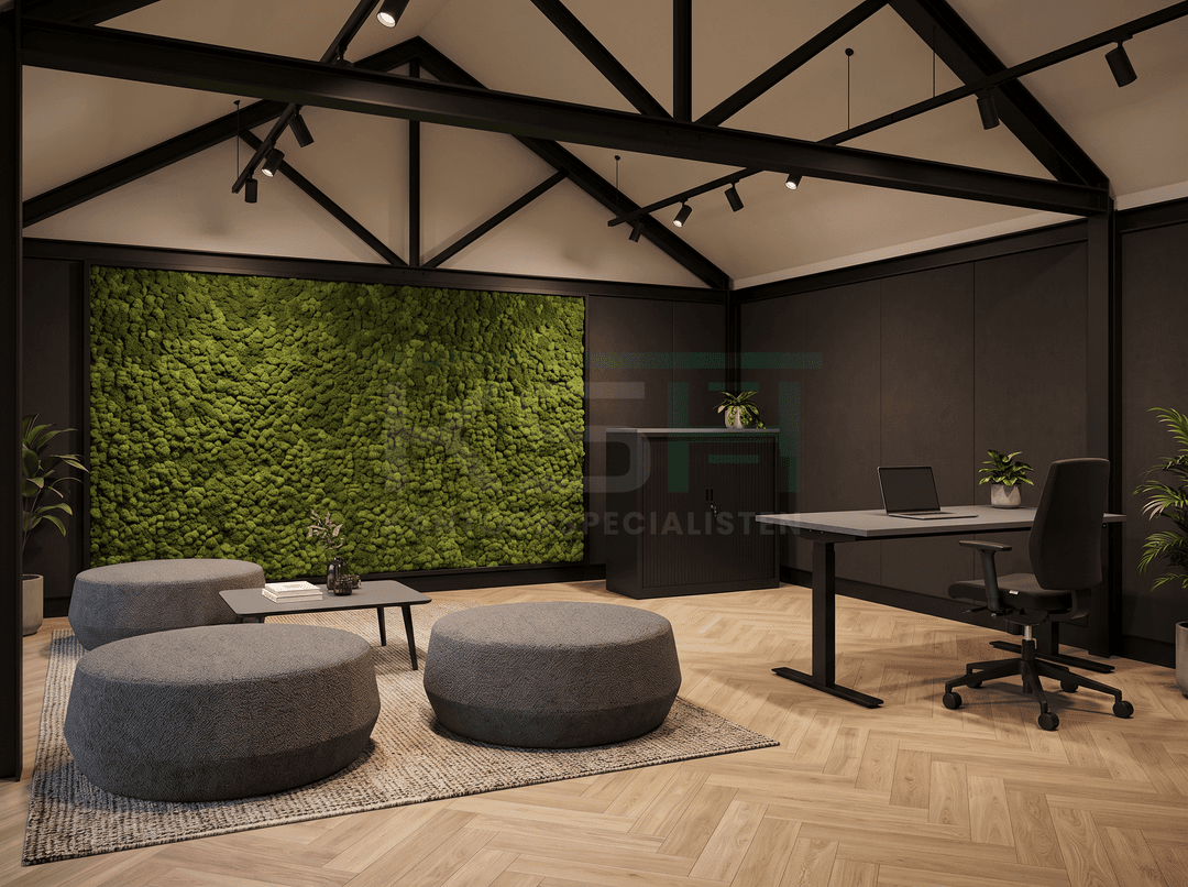 Loungepoef 'Puck' Groot – Grijs