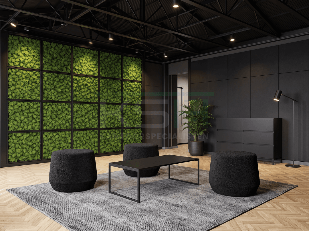 Loungepoef 'Puck' Klein – Zwart