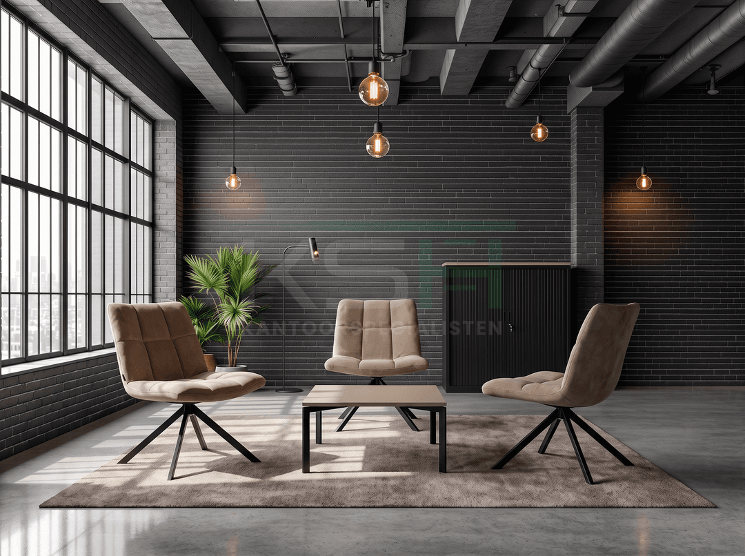 Fauteuil 'Imke' – Taupe velvet