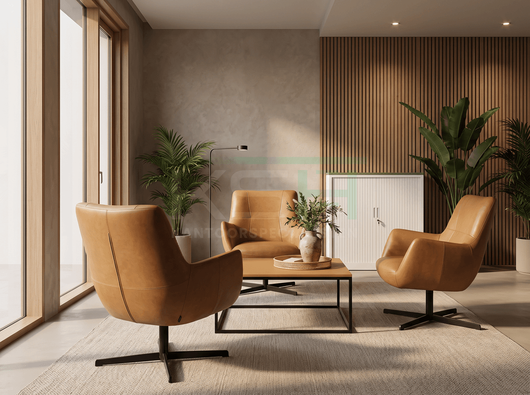 Fauteuil 'Mila' – Cognac leer