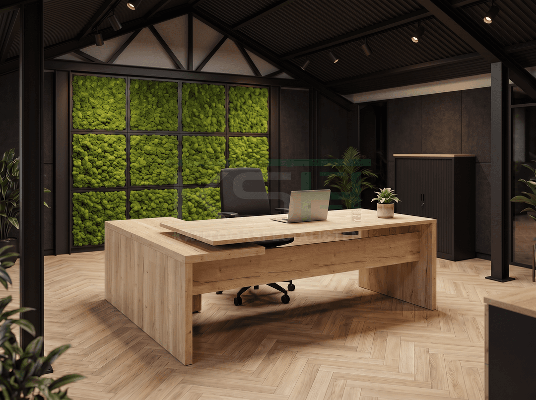 Hoekbureau 'Manager' 230x172cm – Natuur eiken, Links