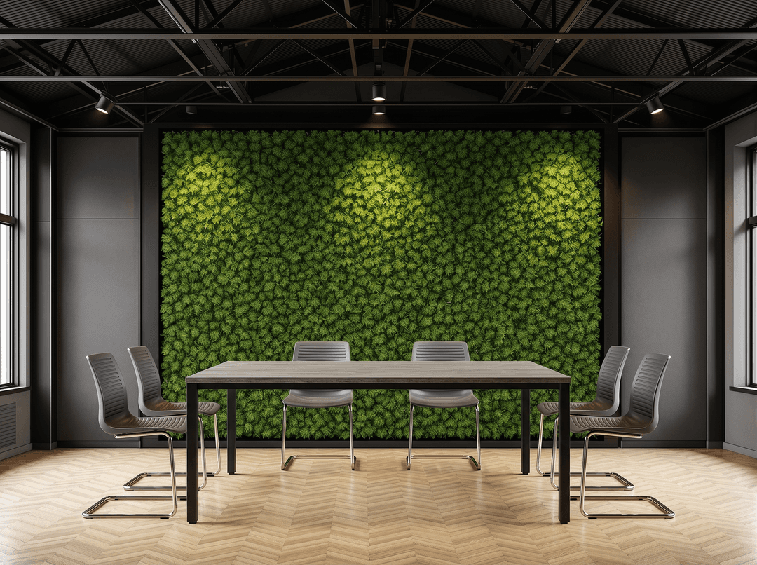 Budget 4-poots Vergadertafel recht 120x80cm Zwart Bruin eiken