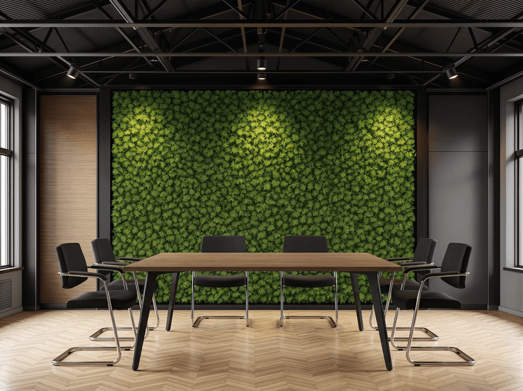 Real-poot Vergadertafel recht 160x80cm Zwart Hickory Noten