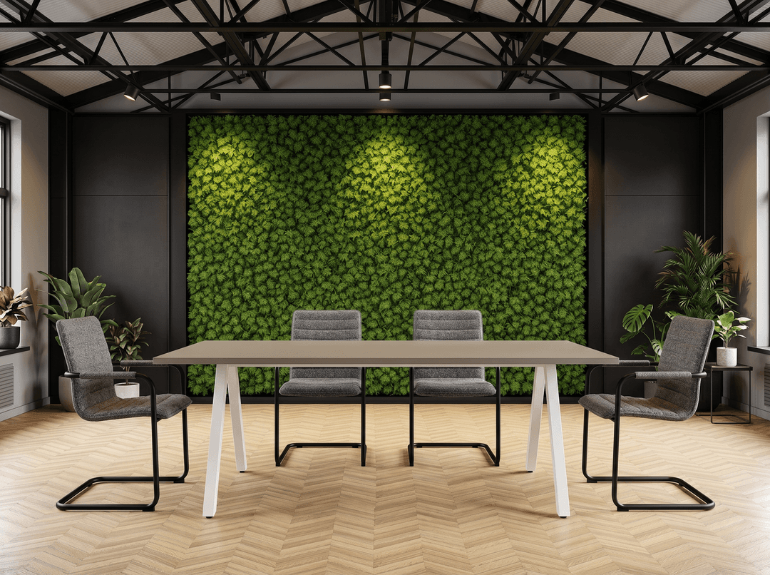 V-poot Vergadertafel recht 120x80cm Wit Cuando