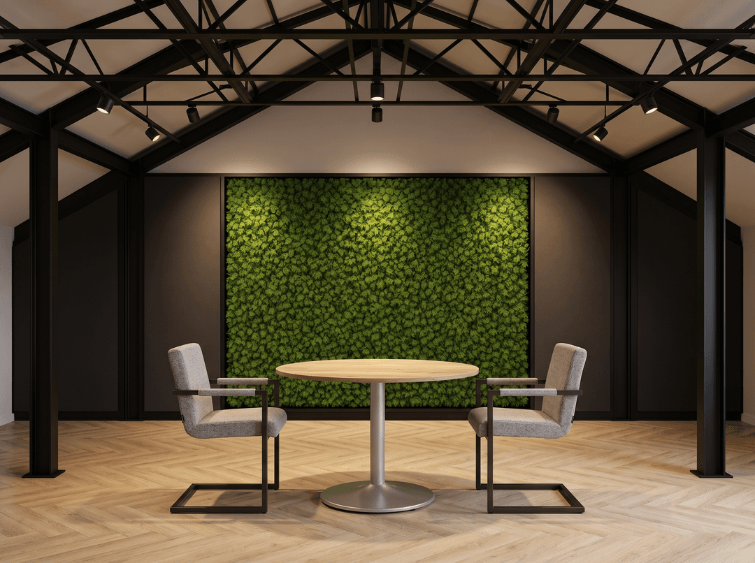 Ronde Kolompoot Kantinetafel Ø80cm Aluminium Natuur eiken