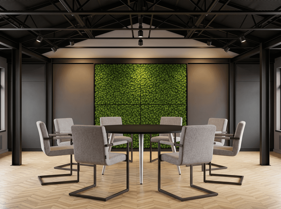 Ronde Real-poot Kantinetafel Ø160cm Wit Zwart