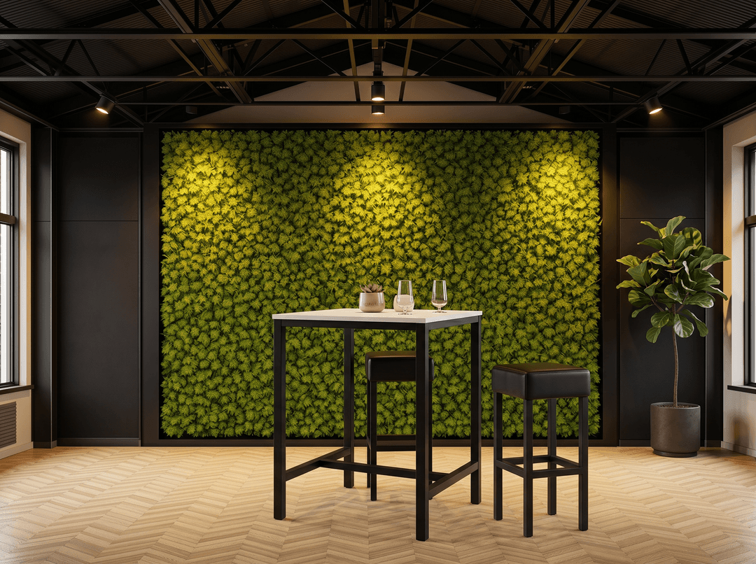 4-poots Bartafel vierkant 80x80cm Zwart Wit