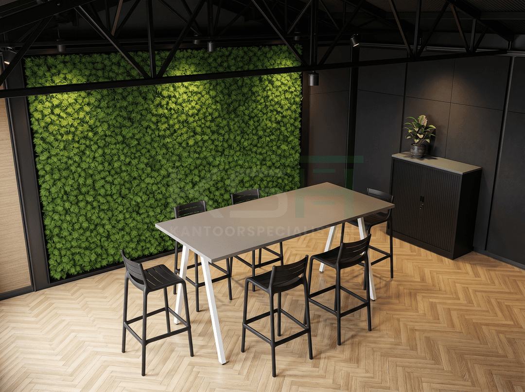 V-poot Hoge tafel recht 120x80cm Wit Cuando