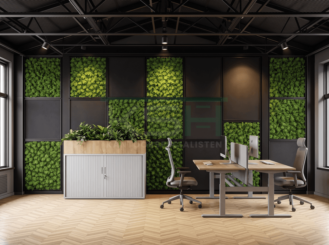 Roldeurkast Aluminium 72 x 120 x 43 cm Met plantenbak Natuur eiken