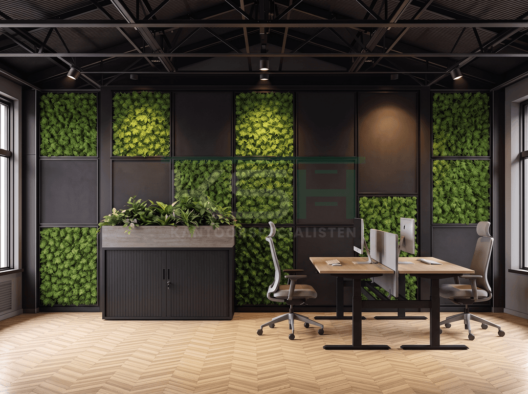 Roldeurkast Zwart 72 x 120 x 43 cm Met plantenbak Bruin eiken