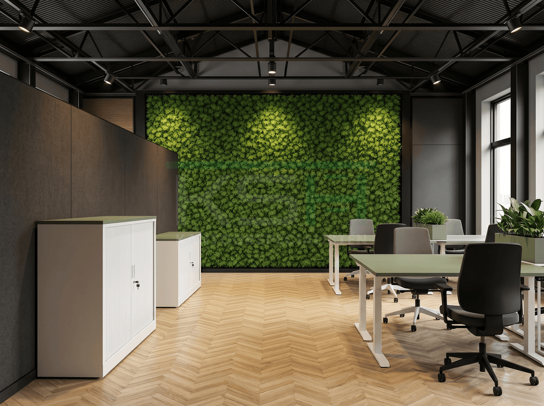 Roldeurkast Wit 118 x 120 x 43 cm Met topblad Pine