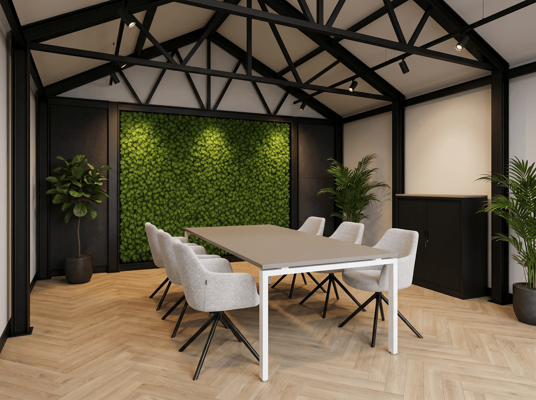 Vida 4-poots Vergadertafel recht 140x80cm Wit Cuando