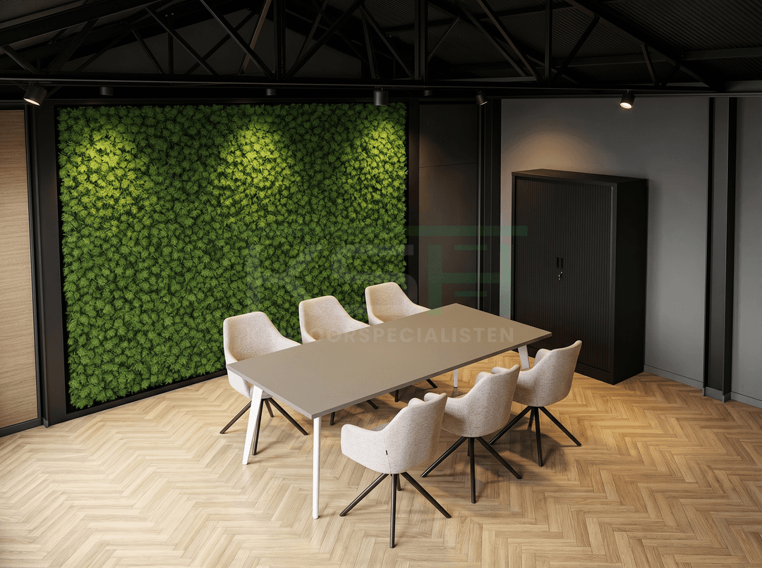 Real-poot Vergadertafel recht 120x80cm Wit Cuando