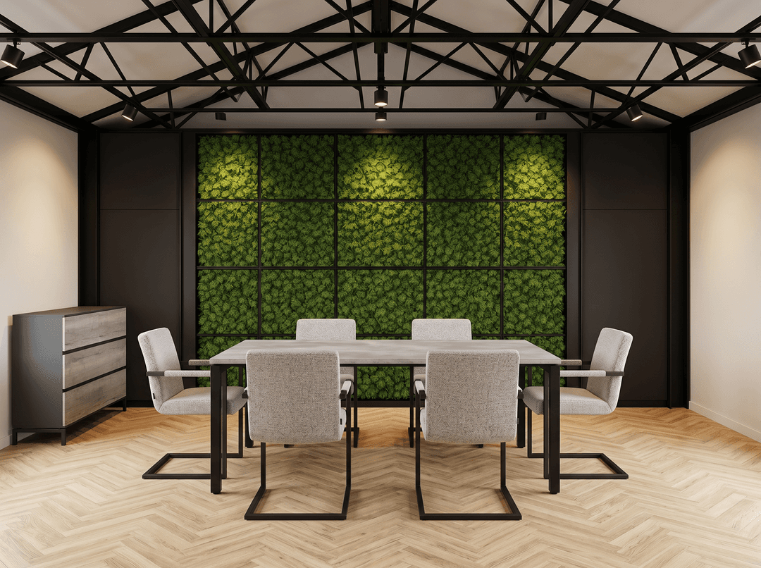Vida 4-poots Vergadertafel recht 200x80cm Zwart Oxyd