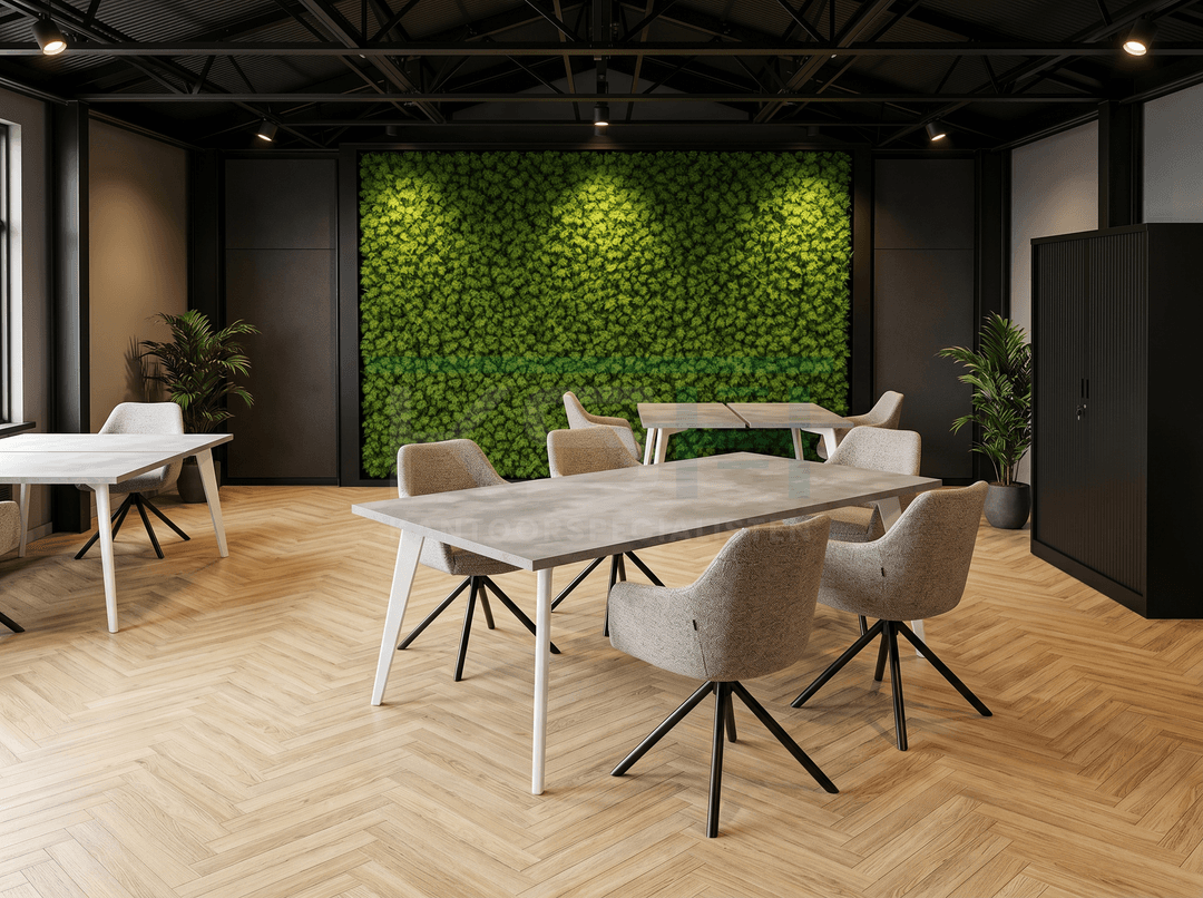 Real-poot Vergadertafel recht 140x80cm Wit Oxyd
