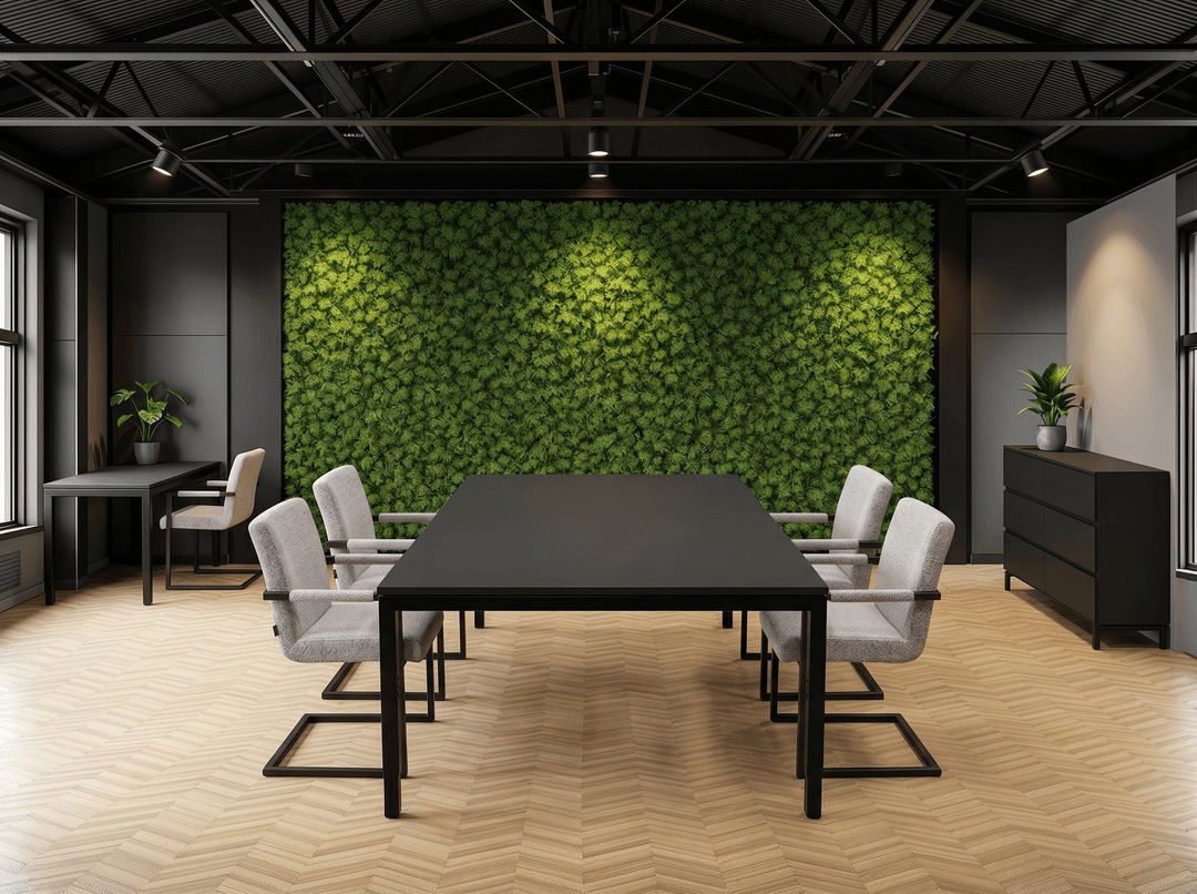 Vida 4-poots Vergadertafel recht 180x80cm Zwart Zwart