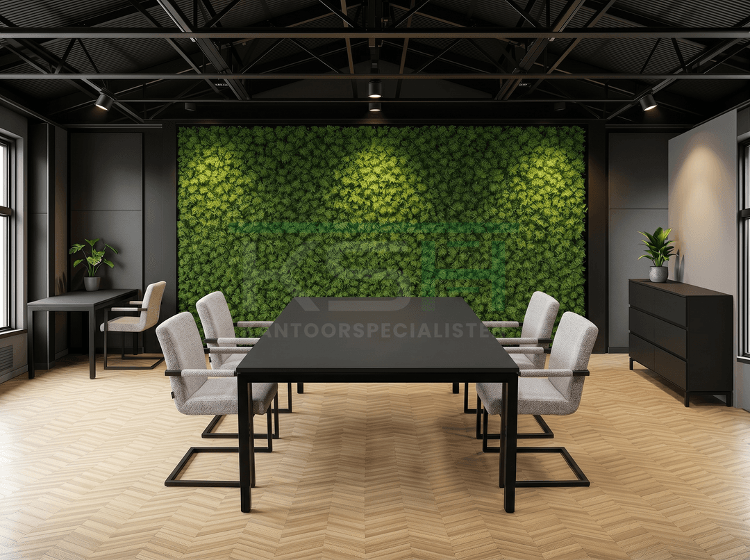 Vida 4-poots Kantinetafel recht 140x80cm Zwart Zwart