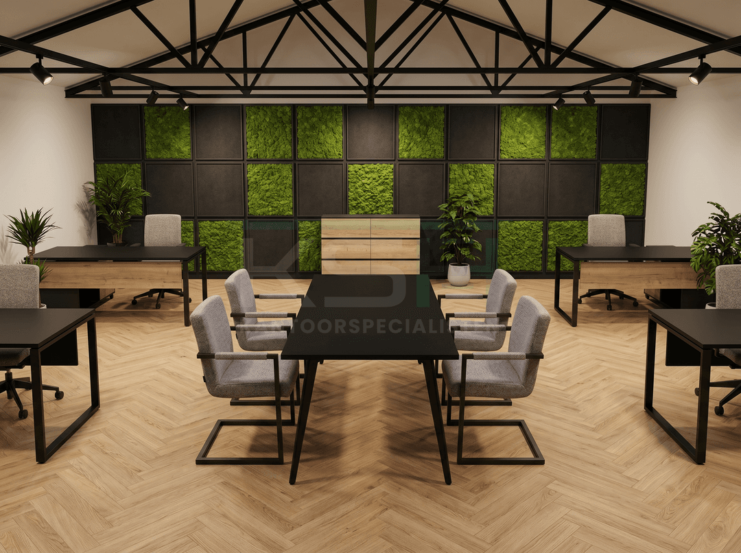 Real-poot Kantinetafel recht 120x80cm Zwart Zwart