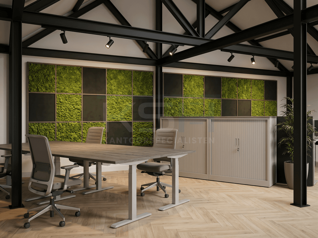 Roldeurkast Aluminium 118 x 120 x 43 cm Met topblad Bruin eiken