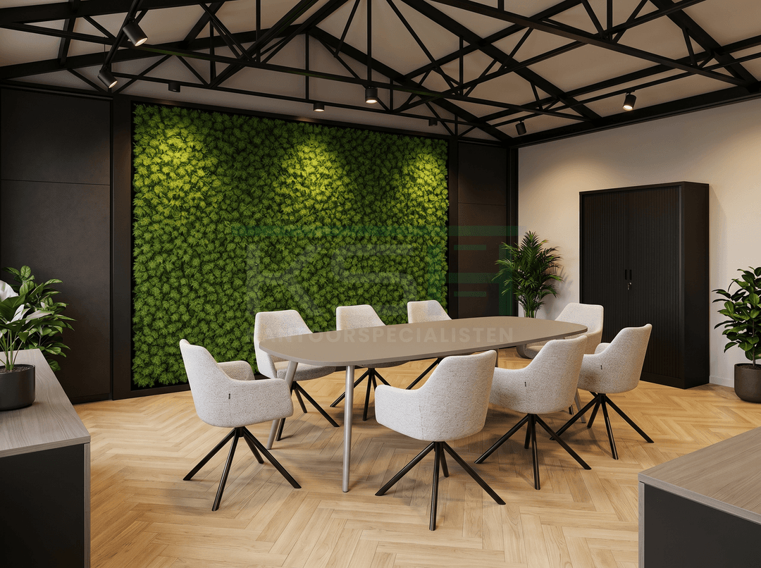 Real-poot Vergadertafel Deens Ovaal 240x120cm Aluminium - Cuando