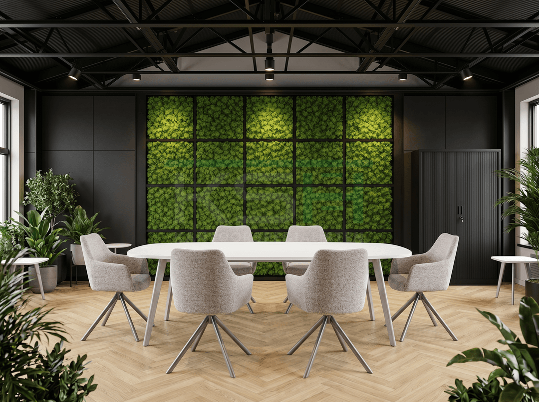 Real-poot Vergadertafel Deens Ovaal 240x120cm Aluminium - Wit