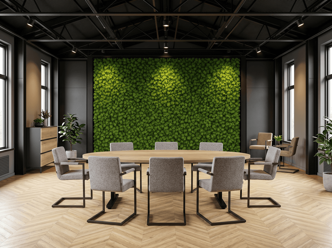Vamo T-poot Vergadertafel Ovaal 220x110cm Zwart - Natuur eiken