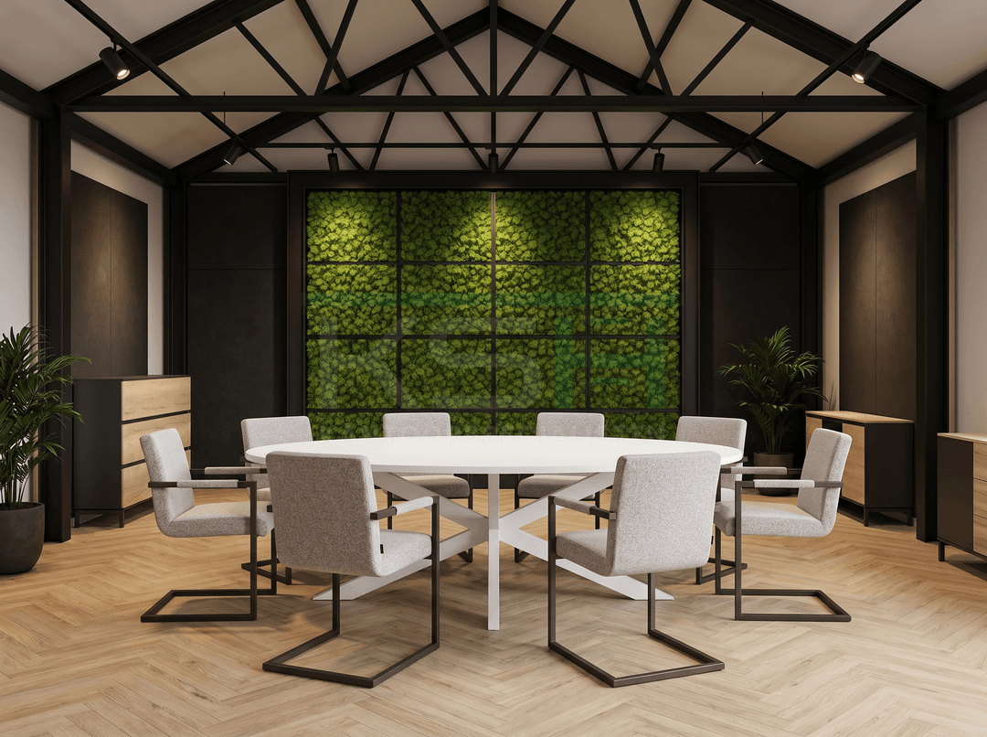 Sterpoot Vergadertafel Ovaal 220x110cm Wit - Wit