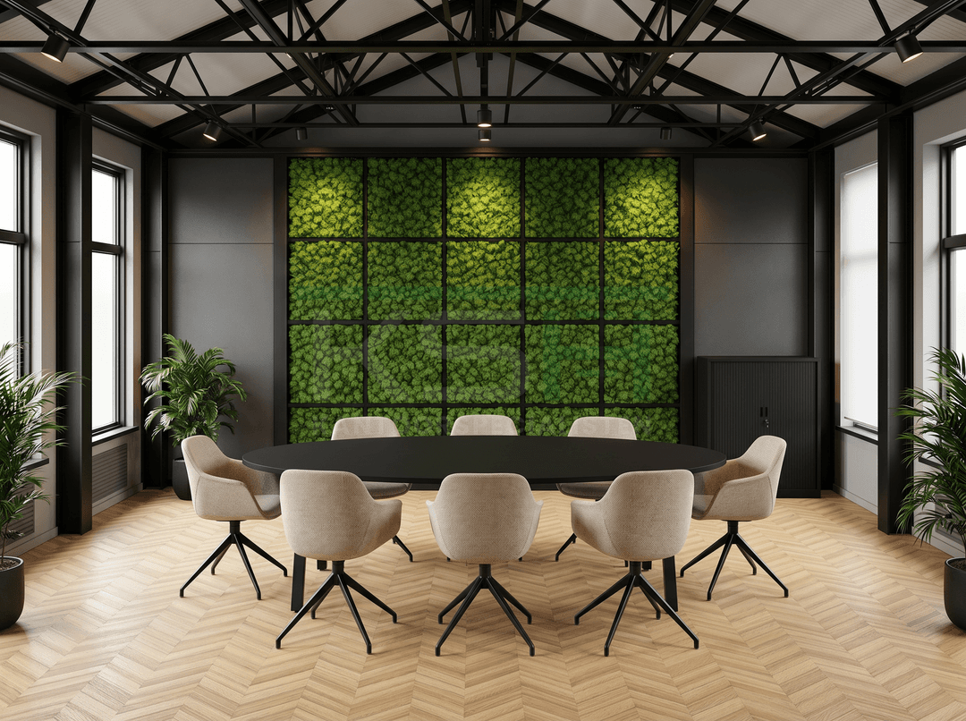 V-poot Vergadertafel Ovaal 220x110cm Zwart - Zwart