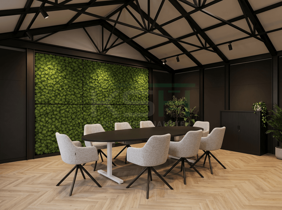 Vamo T-poot Vergadertafel Ovaal 220x110cm Wit - Zwart