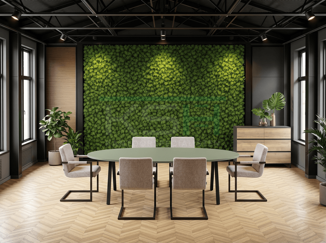 V-poot Vergadertafel Ovaal 220x110cm Zwart - Pine